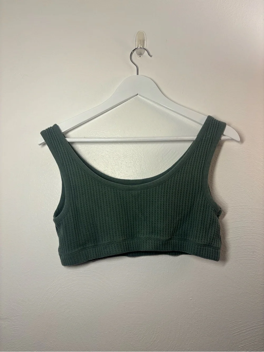 Old Navy Sage Green Waffle Knit Button Front Bralette Size Large